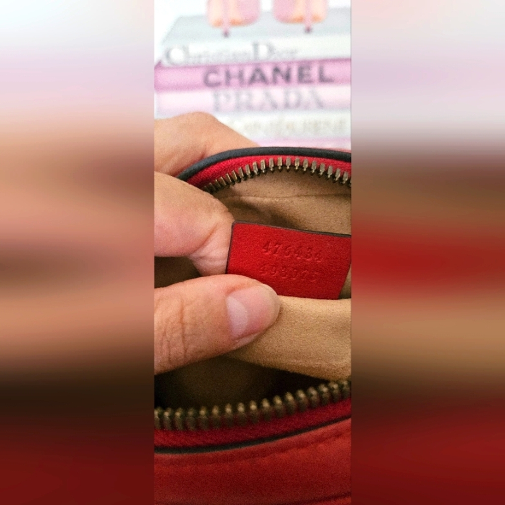 Gucci GG Red Calfsking Belt Bag with Gold Logo - Picture 11 of 16